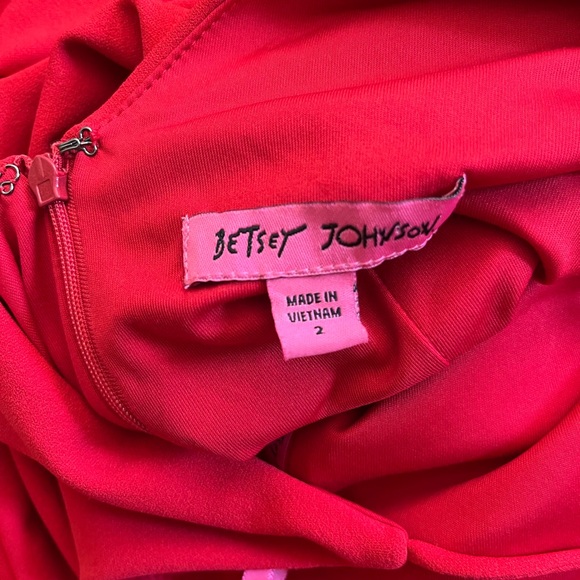 Betsey Johnson Vibrant Red Asymmetrical Dress - Picture 8 of 9